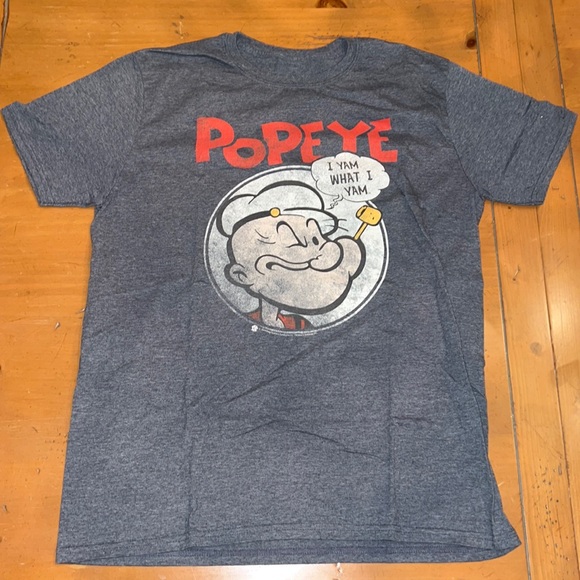 Mens vintage short sleeve shirt with popeye logo - Picture 1 of 2